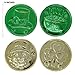 JOYIN 208 St Patrick’s Day Lucky Leprechaun Plastic Coins and 1 Large Green Cauldron with Handle Saint Patricks Pot of Gold Party Supplies