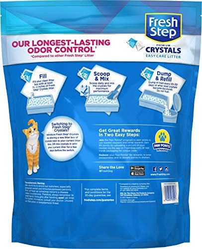 Fresh Step Crystals Cat Litter, Ultra Lightweight and Absorbing, 16 lbs total, (2 Pack of 8lb Bags)