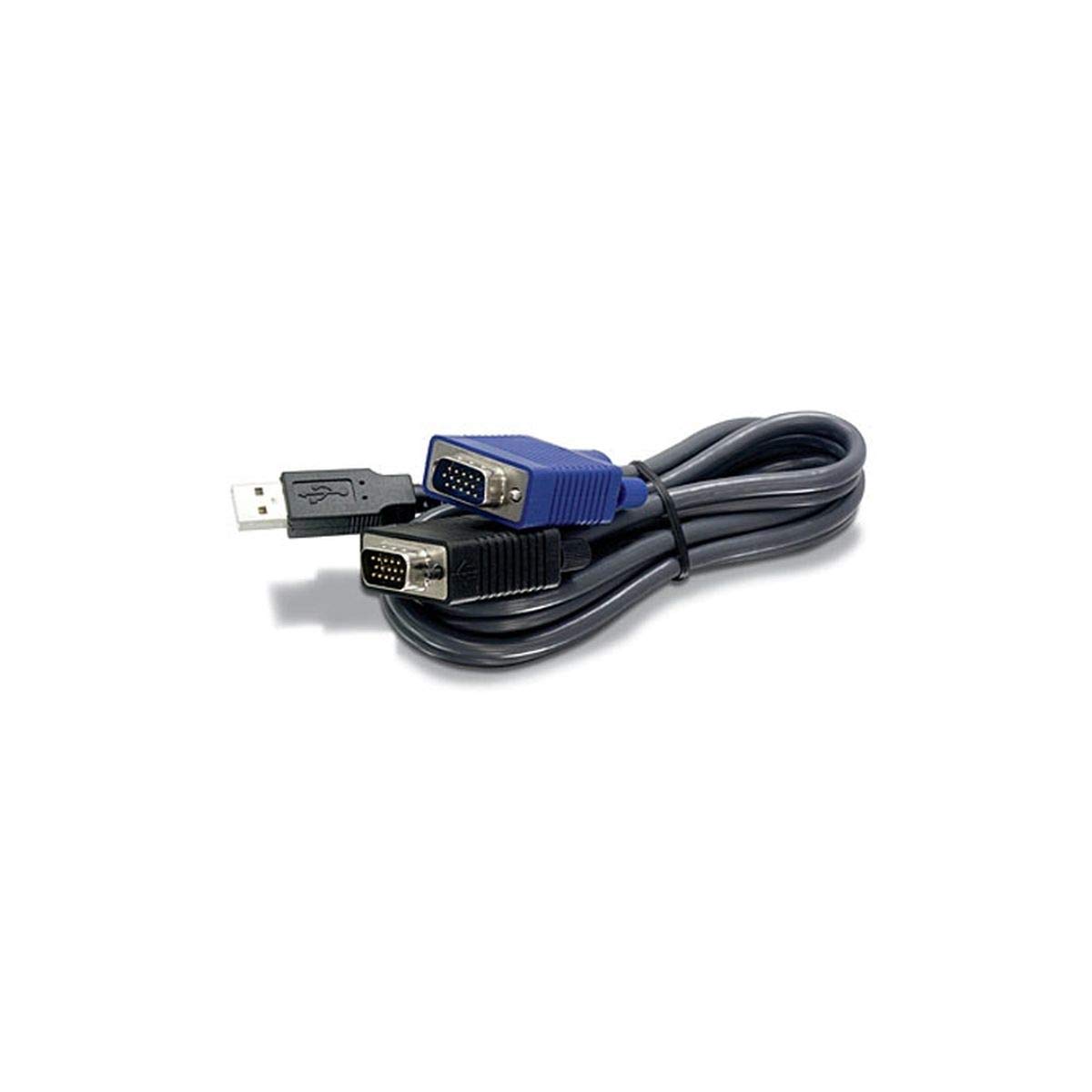 TRENDnet TK-CU15 Video Cable, Keyboard and Rat TK-CU15, 4.5 M, Black, VGA/SVGA HDB 15, USB 1.1, VGA/SVGA HDB 15, Male Connector/Male Connector, 420 G