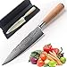 Chef Knife 8 Inch Santoku Knife 67 Layer High Carbon Damascus Steel, Razor Sharp, Superb Edge Retention Chef Blade, Non-Stick Stain & Corrosion Resistant! Latest Design of Comfortable Wooden Handle