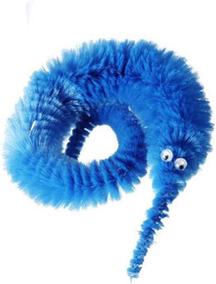 fluffy worm on a string