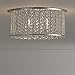 3-Light Polished Chrome and Crystal Flushmount