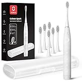 Oclean Electric Toothbrush for Adults, 150 Days Battery Life Electric Toothbrush, USB Rechargeable Sonic Travel Toothbrush with 6 Brush Heads &amp; Travel Case, 5 Modes and Smart Timer