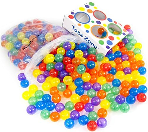 eWonderWorld Invisiball 300 Non-Toxic Phthalate Free Crush Proof Pit Balls 6 Colors with Toss Zone, 6cm