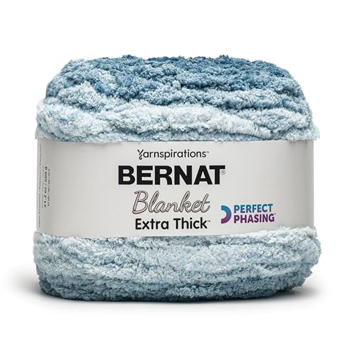 Bernat Blanket Extra Thick Perfect Phasing Ocean Teal 1 Pack of 600g Yarn