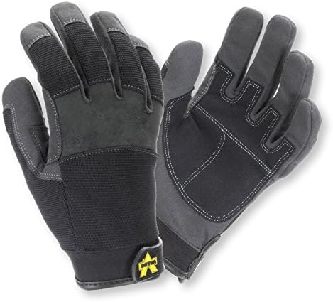 Valeo V140 Synthetic Leather Work Gloves for Construction, Handyman, and DIY Featuring Shrink Resistant, Improved Dexterity, Tough, and Stretchable Design