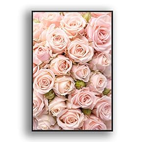 Framed Canvas Wall Art for Living Room, Bedroom Roses Closeup X Canvas Prints for Home Decoration Ready to Hang - 16x24 inches