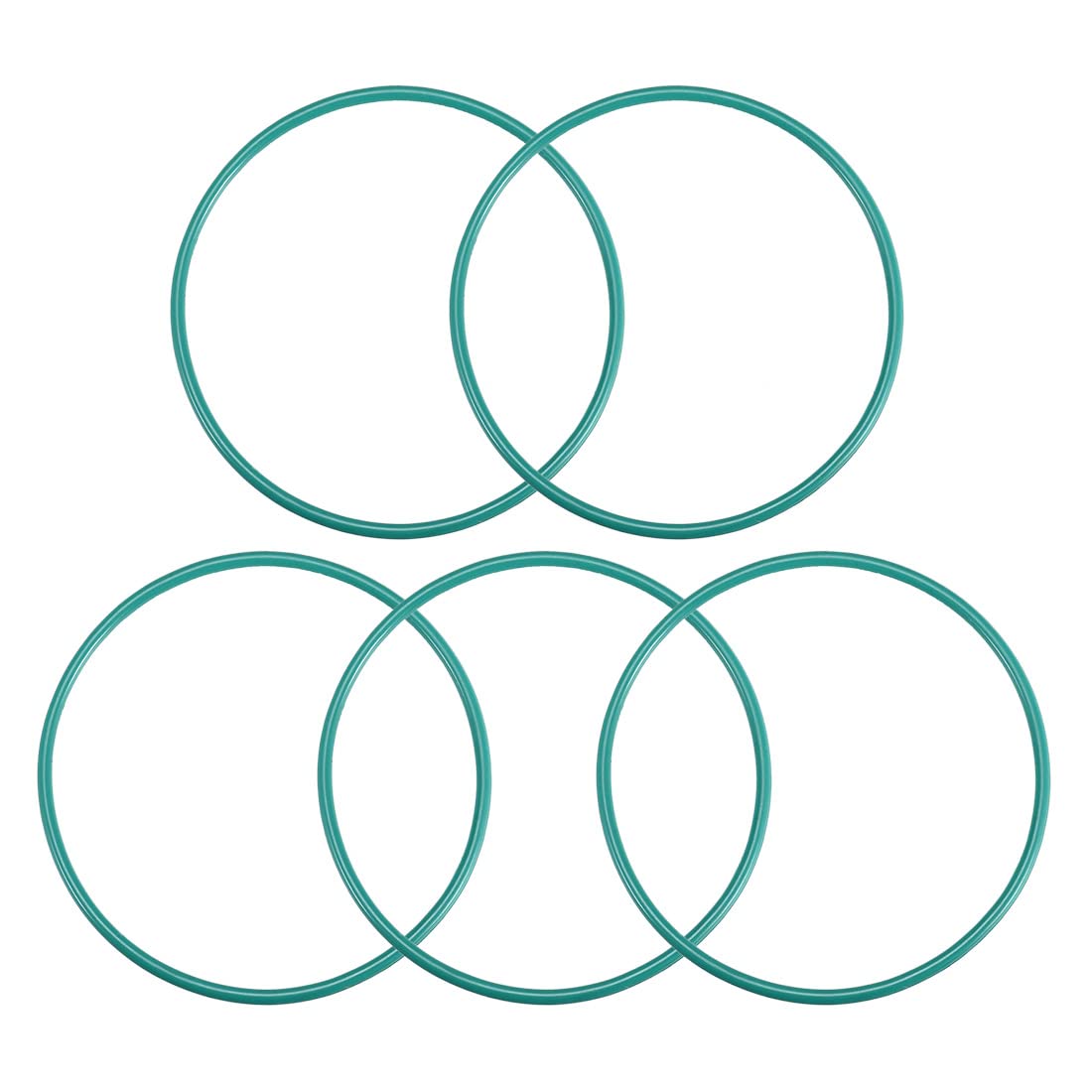 sourcing map Fluorine Rubber O-Rings, 73mm OD 68.2mm ID 2.4mm Width FKM Seal Gasket for Machinery Plumbing, Green, Pack of 5