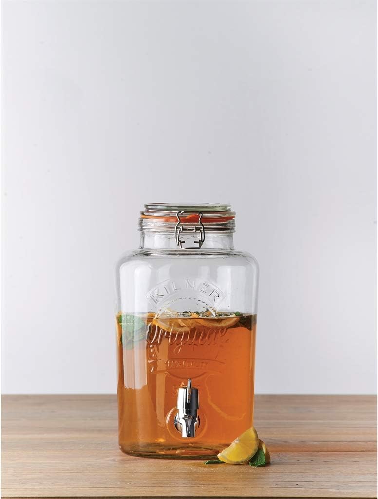 Kilner 8 Litre Glass Storage Jar with Dispensing Tap Airtight Clip Top Design for Serving Beverages Cocktails - Image 3