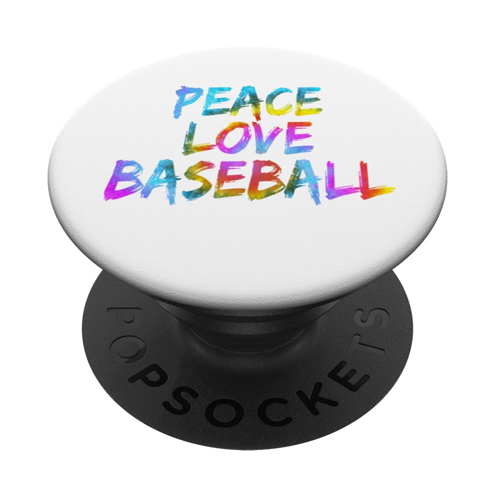 Coach Baseball Player Outfit Peace Love Baseball PopSockets Swappable PopGrip