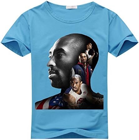 LBJY Kobe Bryant logo Men's classic Baby blue T-shirt XX-Large