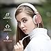 Picun Headphones for Women Girls Over Ear Wired Headphone with Microphone Foldable Stereo Headset for Cell Phone Tablet Laptop TV Computer Work Travel Music Rose Gold