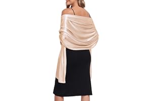 Century Star Silk Shawl Wraps for Women Evening Dresses,Elegant Satin Scarf Wedding Shawls Bridal Party Bridesmaid Gifts