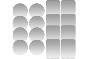 SALEX Replacement Metal Plates Set 16 Pack for Magnetic Car Phone Holders, Wall, Air Vent Mounts, Cases, Magnets. Kit of 8 Si