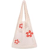 Ovida Crochet Tote Bag Mesh Beach Bag Fairycore Hobo Fairy Grunge Aesthetic Shoulder Bag Y2k Purse for Women Girls | Beach Bag, Fairycore, Hobo, Fairy Grunge, Aesthetic, Y2k