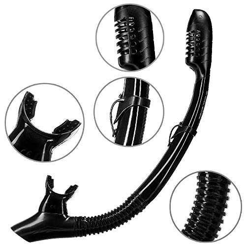 Snowledge Snorkel Mask, Scuba Diving Mask with Tempered Glass, Impact Resistant Snorkel Set, Leak-Proof Dive Mask, Carry Bag Included