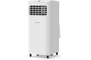Hisense Portable Air Conditioner 6,000 BTU Cooling Dehumidifier Fan for Smaller Room up to 250 sq ft, Remote Control, White (Renewed)