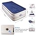 BFULL Air Mattress Thicken Inflatable No Leakage Airbed Portable Air Mattress with Built-in Electric Pump,Durable,Easy to Store and Install,190x99x46cm,Air Mattress Twin Size(Blue)