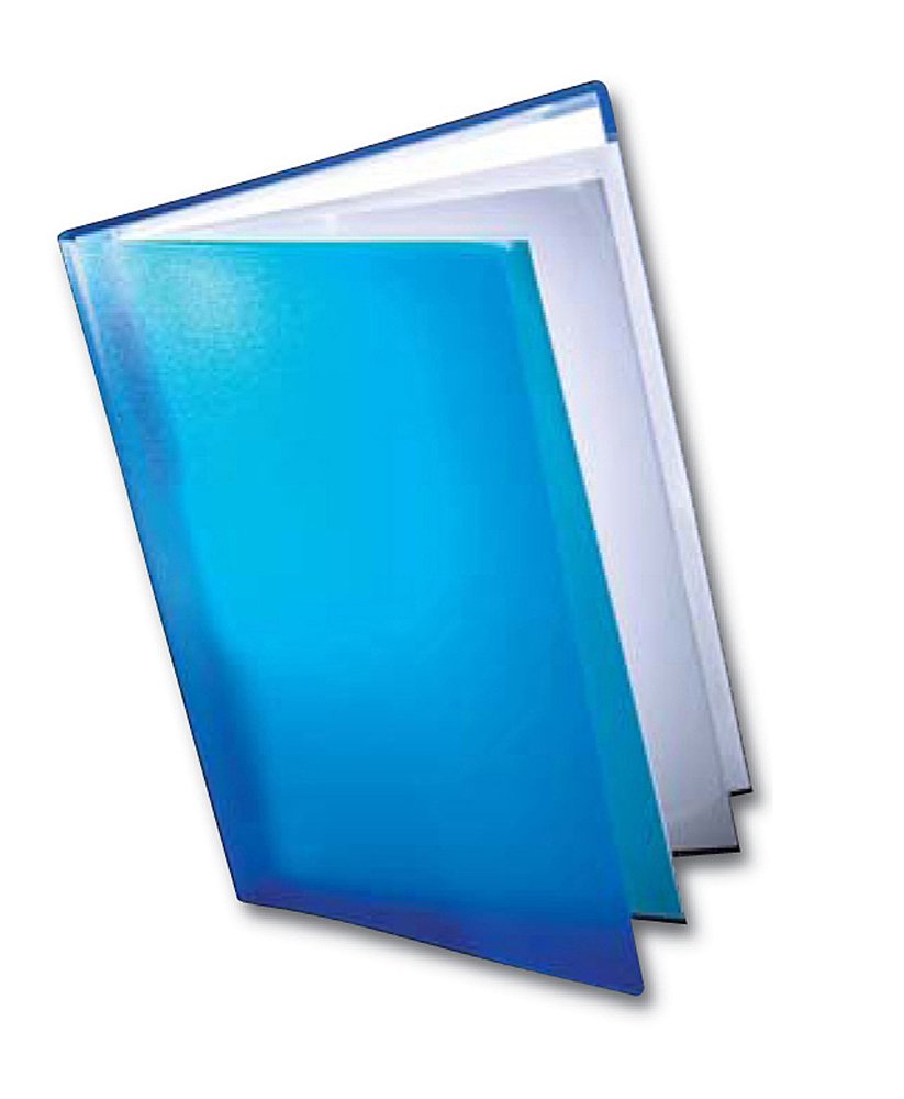 Westfolio Course Book Adjustable Capacity Blue A2, File Holder, Presentation Display Wallet, Paper, Document, Poly Clear Sleeves