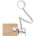 LEPOWER Clip on Light, Reading Lights for Books in Bed with 10 Brightness Levels & 3 Colors, Flexible 3W Bed Lights for Headboard, Desk, Perfect for Reading, Working & Studying -No AC Adapter, White