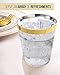 Stock Your Home Elegant Gold Rimmed 10 Oz Clear Plastic Cups (100 Pack) Fancy Disposable Party Cups - Gold Plastic Tumblers For Weddings, Parties And Everyday Use