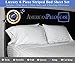 AMERICAN PILLOWCASE 100% Egyptian Cotton Luxury Striped 540 Thread Count 6-Piece Sheet Set with Wrinkle Guard - King, White
