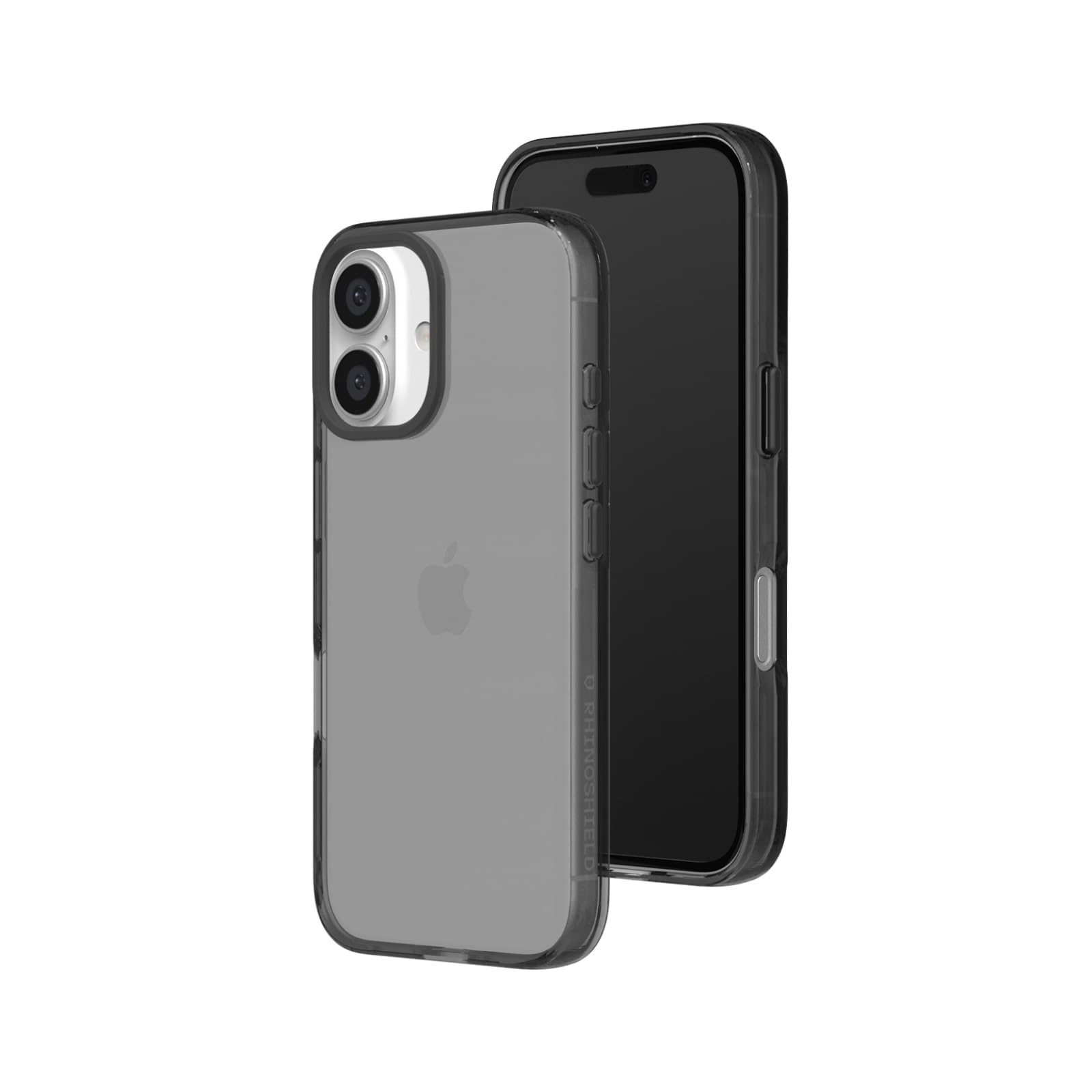 RHINOSHIELD JellyTint Transparent Protective Case Compatible with [iPhone 16 Plus] | Exceeds Military Drop Standards, Scratch Resistant, Shockproof, Trendy Colors - Ash Black