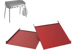 BBQ Future Folding Side Shelf Set for Camp Chef 16" Three-Burner Stoves – Dual-Use Foldable Shelves (2 Pack) for Camp Chef TB90 TS90G17 GB90D CT38LW LS90P, Extra Prep Space & Protective Lid