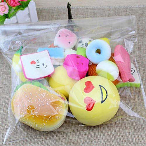 STRESS SPINNER 10/15/30 Pcs Mini Kawaii Squishies Slow Rising Toy Cake Bread Panda Multi Emoji with Phone Straps Kids Pretend Play Squishy Charms