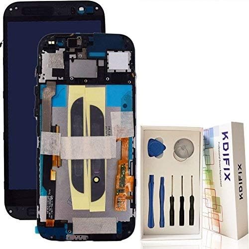 KDIFIX for HTC one M8 LCD Touch Screen Assembly + Frame with Full Professional Repair Tools kit (Black+Frame)