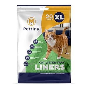 Pettiny-20-XL-Cat-Litter-Tray-Liners-with-Drawstrings-Scratch-Resistant-Bags-for-Extra-Large-Litter-Box Pettiny 20 XL Cat Litter Tray Liners with Drawstrings Scratch Resistant Bags for Extra Large Litter Box
