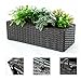 C-Hopetree Hanging Window Box - Deck Railing Planter for Outdoor Pot Plants or Flowers