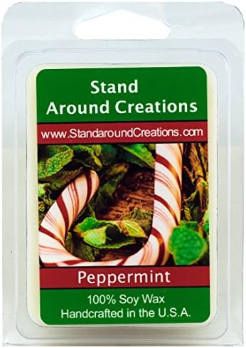 100% All Natural Soy Wax Melt Tart - Peppermint: Irresistible aroma with mint essential oil to create this fragrance. 3oz.