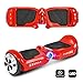 CHO Electric Self Balancing Dual Motors Scooter Hoverboard with Built-in Speaker and LED Lights - UL2272 Certified (4.5 Inch Wheels (No Speaker) Red)