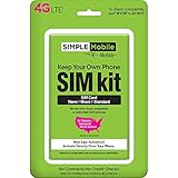 Simple Mobile Keep Your Own Phone 3-in-1 Prepaid SIM Kit