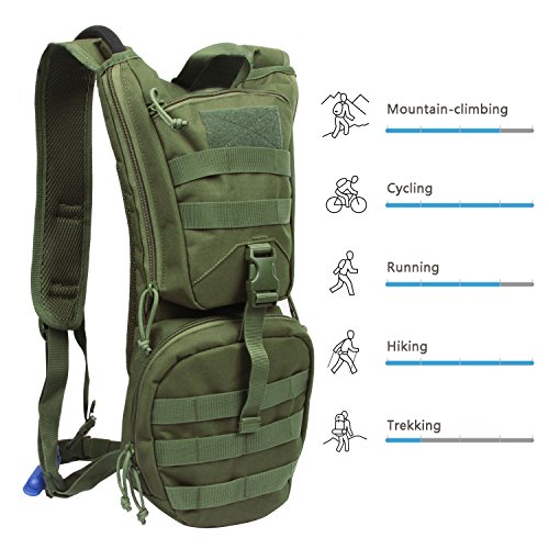 image for Hugmania Tactical Hydration Pack Backpack 900D with 3L Water Bladder R
