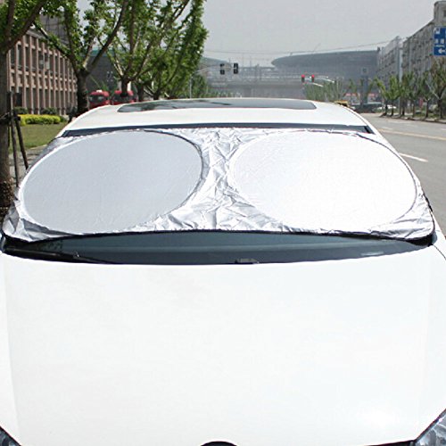 Ztl Foldable Car Front Rear Sunshade Auto Visor Windshield Block Cover Car Shield (57.9" x 27.2") - Thumbnail 3