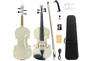 Yinfente Acoustic Violin Electric Violin 4/4 Full Size Violin 4 String Maple Spruce For Student,Violin For Beginners violin C