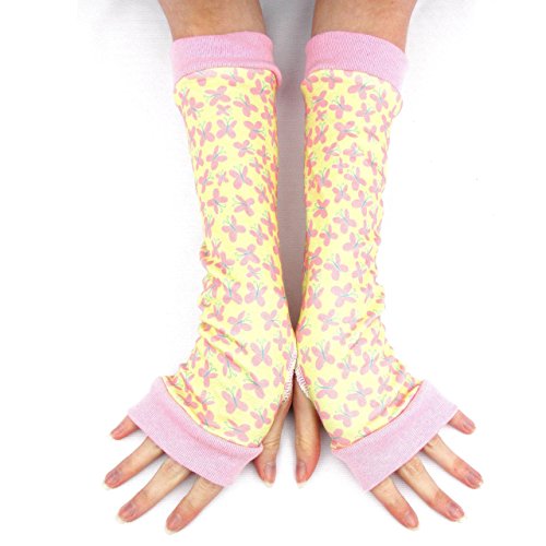 Fluttershy pony yellow pink arm warmers gloves