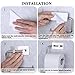 HOMEIDEAS Self Adhesive Toilet Paper Roll Holder brushed nickel Stick On Sticky Tissue Roll Hanger SUS304 Stainless Steel Bathroom Towel Dispenser
