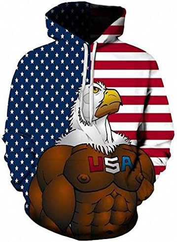 Solpai Unisex 3D Digital Printed Graphic Pullover Hooded Sweatshirts Spring Autumn Thin Hooded Hoodies Men women 3d Sweatshirts With Cap Printed Animation eagle Printing Hoody Hoodies