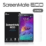 Galaxy Note 4 Screen Protector, iloome ScreenMate ECO with GlassFeel(TM) coating for Samsung Galaxy Note 4 HD CLEAR Screen Protectors (3-Pack w/ Easy Installation Kit)