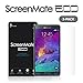 Galaxy Note 4 Screen Protector, iloome ScreenMate ECO with GlassFeel(TM) coating for Samsung Galaxy Note 4 HD CLEAR Screen Protectors (3-Pack w/ Easy Installation Kit)