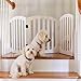 Arf pets Free Standing Wood Dog Gate, Step Over Pet Fence, 3 Panel 360° configurable,24