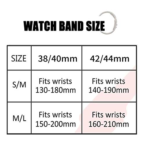 IYOU Sport Band Compatible with Watch Band 38MM 42MM 40MM 44MM, Soft Silicone Replacement Sport Strap Compatible with 2018 Watch Series 5/4/3/2/1(Black,42MM, S/M)