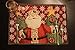 Tache Set of 4 Festive Tapestry Christmas Cute Santa Claus Is Coming to Town Placemat