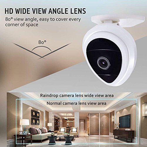 Security Camera, Night Vision 720P HD Home WiFi Wireless Security Surveillance Camera System with Motion Email Alert/Remote Monitoring and Two Way Audio