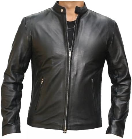 NorthernFinch Men's Fashion Stylish Slimfit Jacket Black Strike Sheep Black X-Large