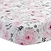 Bedtime Originals Blossom Pink/Gray Watercolor Floral Baby Fitted Crib Sheet