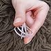 Bella Lotus Double Cross CZ Paved 18k White Gold Plated Trendy Party Rings, Size 9